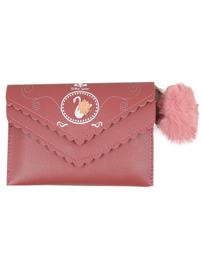 Natali Stylish Clutch For Women - PU Leather Womens Wallet With Card Slot & Phone Compartment (Dark Pink) - Image 2